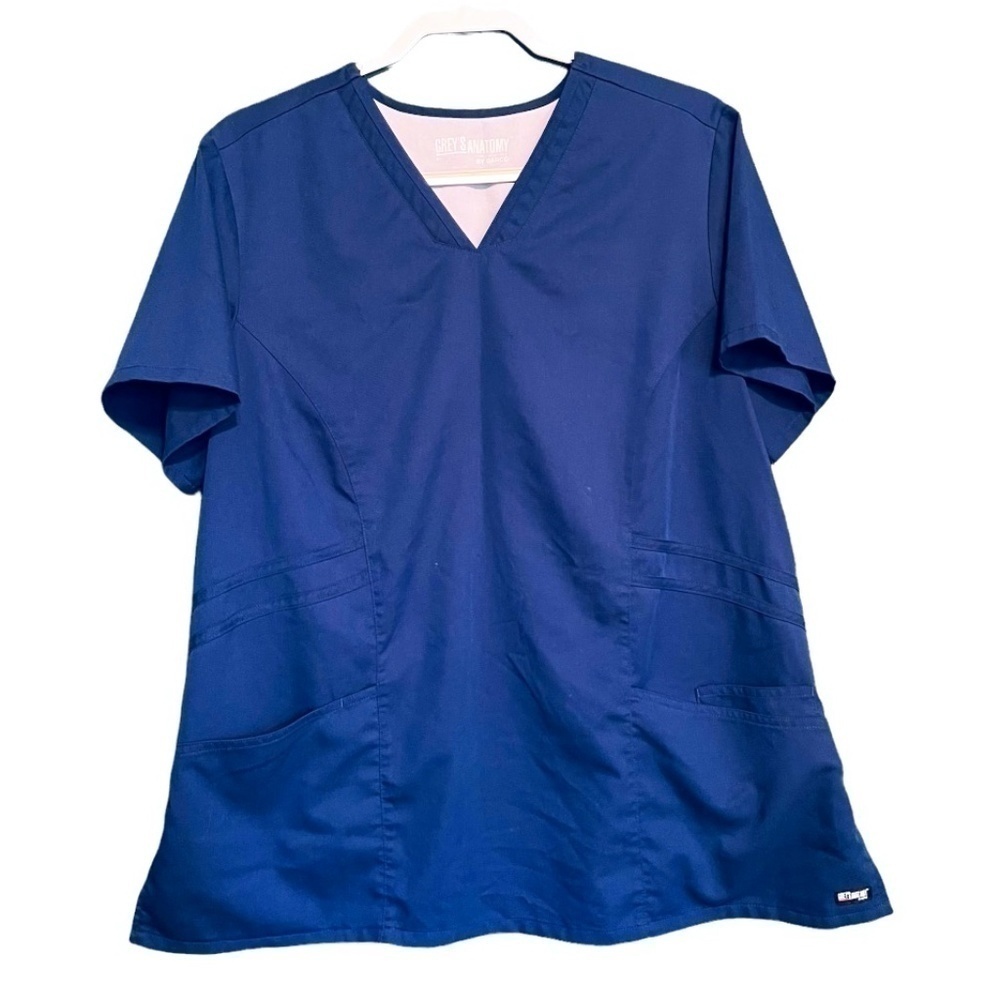 Grey's Anatomy Scrub Top, Women's Size 2XL, Royal Blue